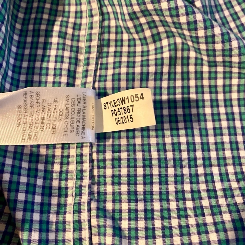 Vineyard Vines Boys Button down whale Dress Shirt nwot worn once green purple - Picture 3 of 9